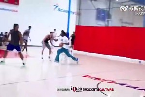 这是NBA球员实力？伊森此前在野球场，连续挨了好几个帽