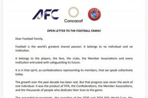 强强对决！欧亚中北美足联联手捍卫世界杯，FIFA提案遭遇信任危机